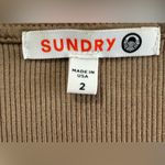 Sundry Anthropologie  Mixed Media Top Long Sleeve Bell Sleeve Shirt Sz 2 / Medium Photo 3