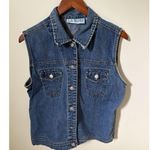 L.A. Blues Vintage  Womens Size Large Jean Vest Jacket Cowboy Western Pockets Photo 0