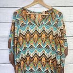 Anthropologie UNCLE FRANK Boho Chevron Tassled Blouse Paisley Women's Size‎ Small Beach Kimono Photo 1
