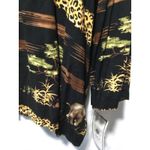 BFA Classics Women's 2X‎ Safari Animal Print Long Sleeve Button Up Shirt Top Black Size undefined Photo 2