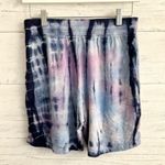 Vintage Havana Blue and Purple Tie Dye Elastic Waist Shorts Photo 2
