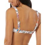 Sundazed Floral Shirred Bikini Top 36B/C White Multi Photo 1
