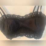 Free People WORN ONCE Black Crochet Bralette Photo 5