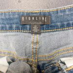 Highline Collective Denim Floral Embroidered Mini Skirt Photo 8