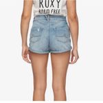 Roxy  Women’s Retro Surf Button Fly High Rise Denim Shorts 24 EUC Photo 1