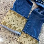 Y2K Jeans with laced sequins detail on belt & ankle Size 5 Blue Photo 8
