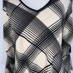 Gabby Skye Women’s  Black & Tan Criss Cross Pattern Anywhere Bell Cuffs Dress 4 Photo 9