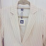 Anne Klein NWT!! Vanilla Ice Latte Pinstripe Blazer Photo 2