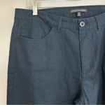 Saks 5th Avenue NWT Linen Blend Straight Leg Dark Blue Pants Size 36 Photo 2