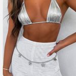 White Fox Boutique White Mesh Shorts Photo 1