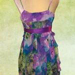 Forever 21 XXI brand plumb/ green floral lacy layers … Photo 6