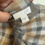 J Jill short sleeve ponte knit grey camel plaid shift dress size small N49 Tan Photo 4