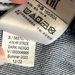 Gap  4” high rise stride dark indigo Blue Jean Shorts with Frayed Hem, size 12 Photo 11