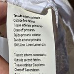 120% Lino 42 S White Sleeveless Lace Linen Silk Dress Made In Italy Photo 5