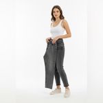 ZARA  high-waist mom fit jeans in a faded black or gray acid wash denim Photo 1