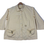 Vtg Nino Wong Womens Jacket Butter Yellow 3/4 Sleeve Cottage Artsy Pockets Sz 2X Photo 0