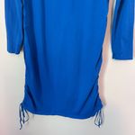 Cotton Citizen Lisbon Long Sleeve Stretch Jersey Shirt Dress Electric Blue Small Photo 2