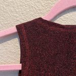 New Women’s Red Sparkly Crop Top Club Rave Size XS NWT Black Photo 8