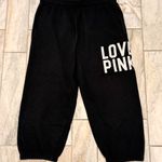 PINK - Victoria's Secret  women's XS Black capri jogger sweatpants Photo 0