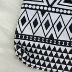 Forever 21 Black White Geometric Print Pencil Pen Case Makeup Bag Gold Zipper Pouch NWT Photo 2