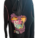 Disney ‎ Women's XL black zip up hoodie. Y2K. Anniversary. Bright colors Photo 0