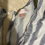 Luxxel Blue And White Striped Romper Photo 2