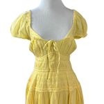 Free People  Feeling Bonita Midi Maxi Dress in Yellow Size Large Romantic Dainty Photo 9