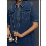 Anthropologie Pilcro Denim Mini Dress PM Westley Regenerative Cotton Heavy Boho Photo 1