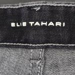 Elie Tahari Black Skinny Jeans with Silver Snakeskin Print Size 10 Photo 5