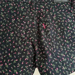 Levi's Levi’s Mid Length Shorts, Floral Print, Black Shorts with Pink Flowers, Size 28 Photo 13