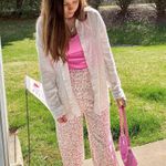 Blue Blush Floral Wide Leg Bottoms Photo 1