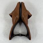 Enzo Angiolini Brown Leather Mules Heels Buckle Detail Square Toe Size 8.5M Photo 9