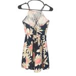 Day & Night  Navy Blue Floral Sleeveless Cocktail Mini Dress Women Sz M Photo 1