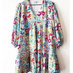 Fate Floral Print Dress Women's Size S White Photo 1