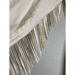 Main Strip Gold Studded Fringe Cowgirl Denim Short Romper Size M Off White Boho Photo 2