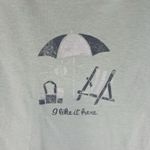 Life is Good Shirt Womens M Green I Like It Here Beach Lounge Chair Classic Fit Photo 3