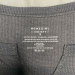 Dark Grey Cropped Long Sleeve Top Gray Photo 2