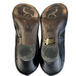 AGL Black Leather Bow Cap Toe Block Heel Pumps Shoes Size 40 / Size 10 Photo 7