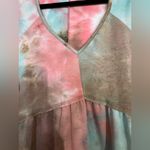 Ava James Tie Dye Babydoll Tunic Top LS Large EUC Photo 1