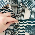 Reiss Kristen Light Ground Ditsy Shirt Blouse Green Cream NWOT 6 Photo 4