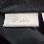 Chico's  Black Moto Jacket Size Medium Black Zip-up Jacket Photo 5