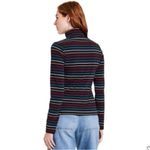 LA LIGNE X Target Size L Colorful Striped Turtleneck Ribbed Long Sleeves Top Blue Size L Photo 3