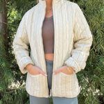 Barbour Vtg  Cream + green quilted jacket Photo 0