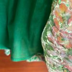 Maeve ANTHROPOLOGIE Floral Green AND PINK SEQUIN VERBENA Dress (2) Photo 7