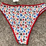 FISCH Chanzy Printed Bikini High Cut Brief Bottoms‎ NWT Size XL White Photo 4
