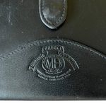 Vintage Ghurka Marley Hodgson MH Logo Black Leather Snap Tab Checkbook Wallet Photo 2