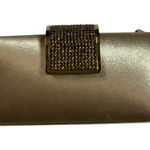 CARLO FELLINI Gold Embellished Satin Evening Clutch Chain Shoulder‎ Bag Photo 0