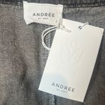 Andree by Unit Andrée Women's Small Black Washed Denim Moto Jacket Zip Front Grungecore Biker Photo 5