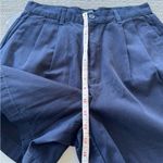 Dockers Navy Blue Classic High Natural Waist Pleated Chino Shorts Size 10 NWT Photo 5