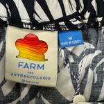Farm Rio  Anthropologie Palm Leaf High Waisted Paperbag Shorts M Black White Photo 4